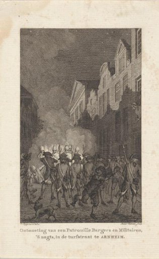 Confrontation between Civilian Patrol and Military Patrol in Arnhem, 1784