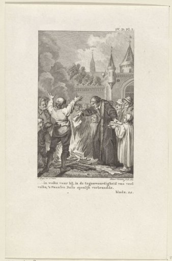 Martin Luther Burns the Papal Bull