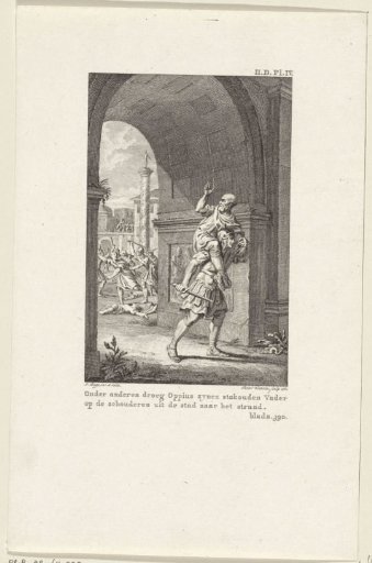 Oppius is carried out of Rome by his son