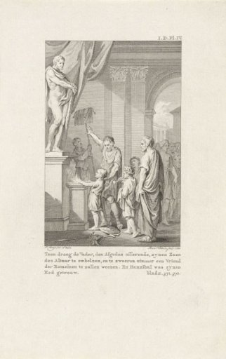 Hannibal swears an oath against the Romans as a child