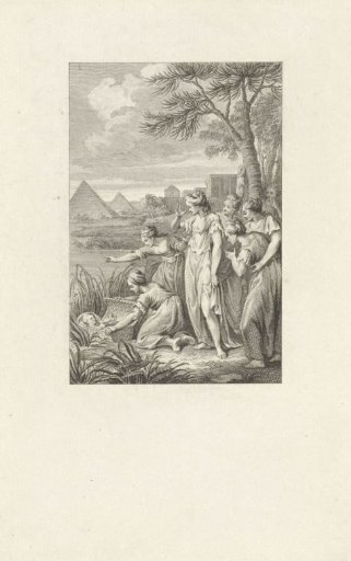 Pharaoh's daughter finds Moses in the reed basket