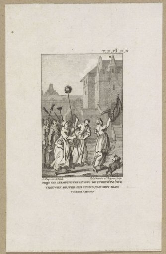 Trijn van Leemput marches with a group of women to Vredenburg Castle, 1577