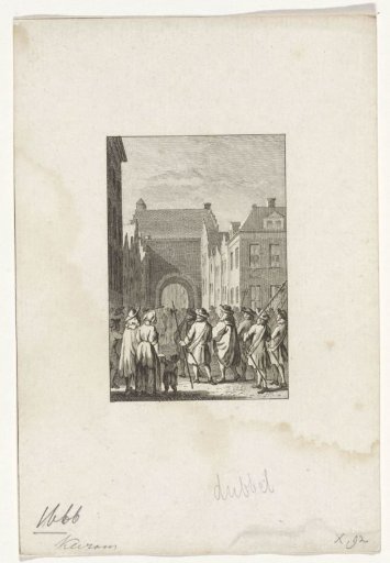 Advocate-fiscal Kievit being taken to the Gevangenpoort, 1686