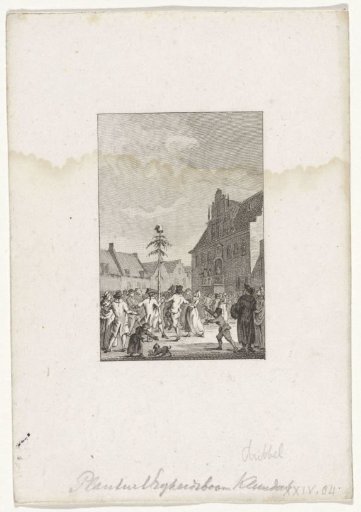 Raising of the tree of liberty in Klundert, 1793