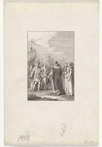 Duke Albert of Bavaria receives King Henry IV and his daughter Blanche in Dordrecht, 1403