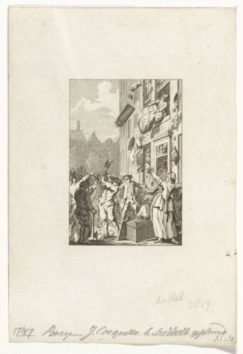 Plundering of the house of burgomaster Johannes Cocquelle in Middelburg, 1747