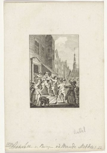 Attack on the house of burgomaster Filips van den Brande by rebellious peasants, 1672