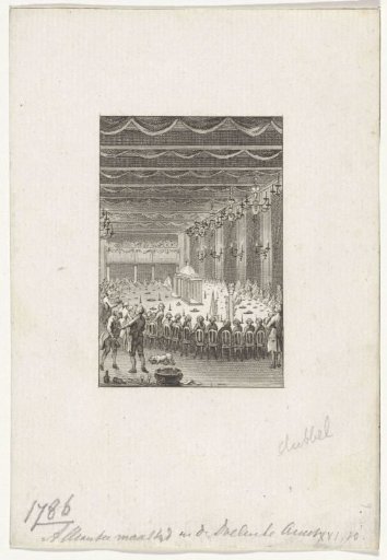 Alliance banquet in Amsterdam, 1786