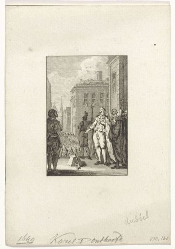 Beheading of Charles I, King of England, in London, 1649