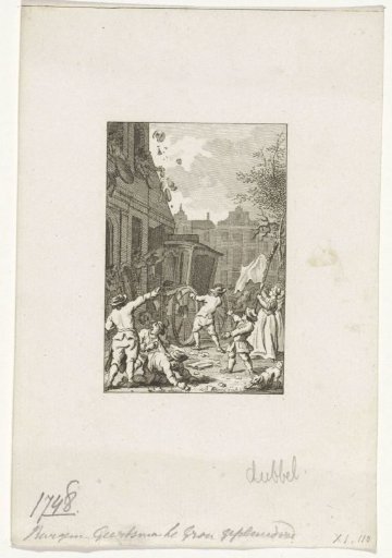 Plundering of the house of burgomaster Geertsema in Groningen, 1748