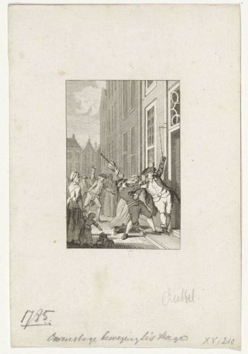 Unrest among Orangists in The Hague, 1785