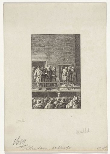 Johan van Oldenbarnevelt Addresses the Onlookers from the Scaffold Before His Execution, 13 May 1619