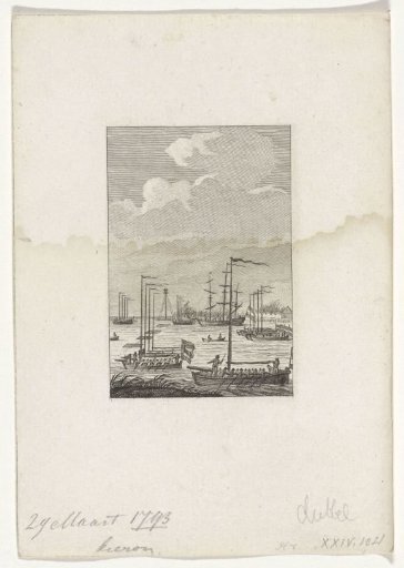 Cannon Boats in the Dordtsche Kil, 1793