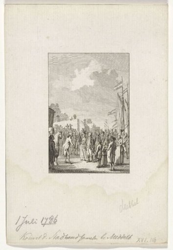 Arrival of the stadtholder's family in Middelburg, 1786