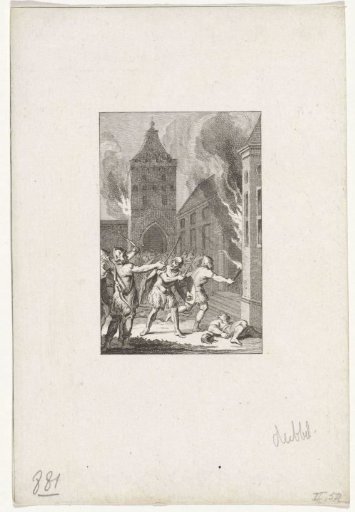Destruction of the palace in Nijmegen by the Danes, 881