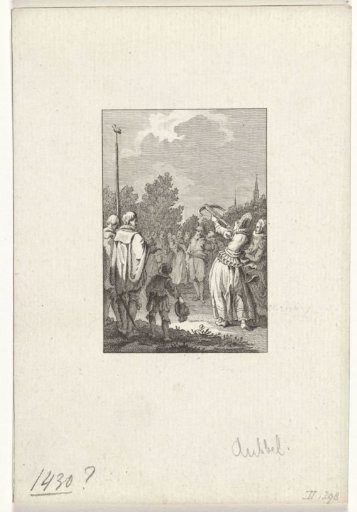 Jacobja of Bavaria shooting at the parrot in Goes, ca. 1430