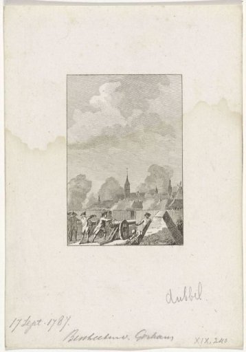 Prussians bombarding Gorinchem, 1787