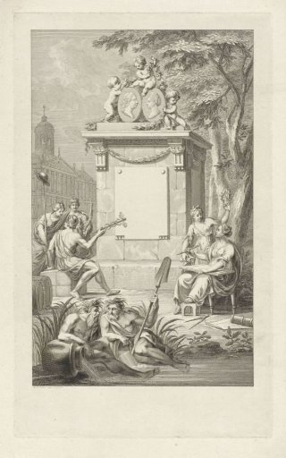 Allegory on the arrival and stay of William V and Wilhelmina of Prussia in Amsterdam