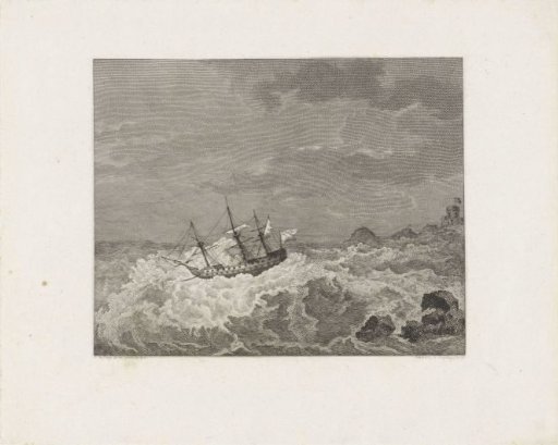 Ship in a Storm at Sea