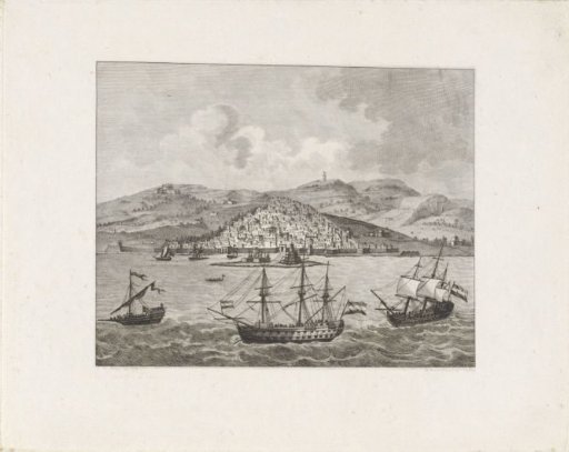 Ships Off the Coast near a Harbour Town