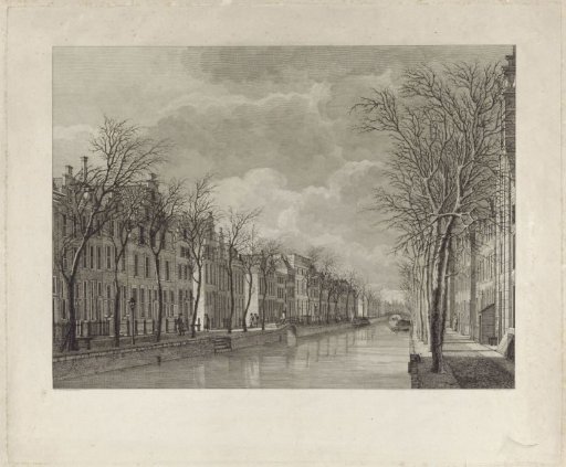 View of the Rapenburg in Leiden from the Groenebrug, 1807