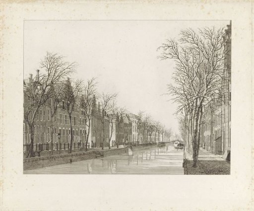View of the Rapenburg in Leiden from the Groenebrug, 1807