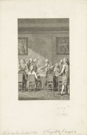 William V takes his seat for the first time in the Council of State, 1763