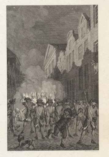 Confrontation between civilian patrol and military patrol in Arnhem, 1784
