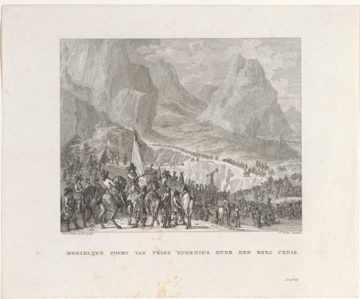 Eugene of Savoy with His Troops at Mont Cenis