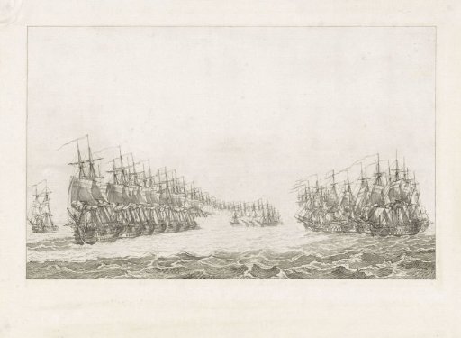 Naval Battle at Kamperduin (Beginning), 1797
