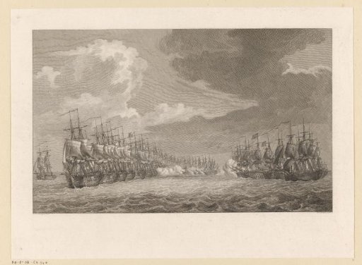 Naval Battle at Kamperduin (Beginning), 1797
