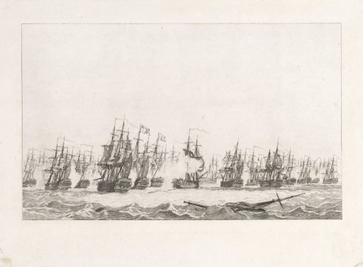 Naval Battle at Kamperduin (Middle), 1797