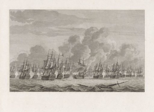 Naval Battle at Kamperduin (Middle), 1797