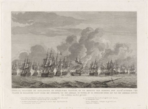 Naval Battle at Kamperduin (Middle), 1797