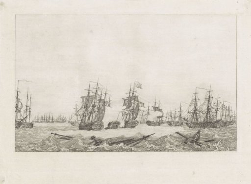 Naval Battle at Kamperduin (End), 1797