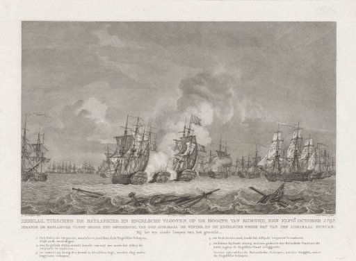 Naval Battle at Kamperduin (End), 1797