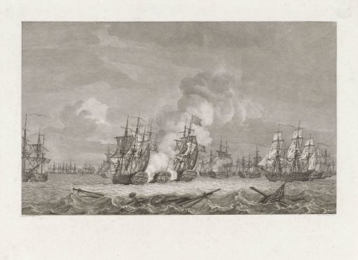 Naval Battle at Kamperduin (End), 1797