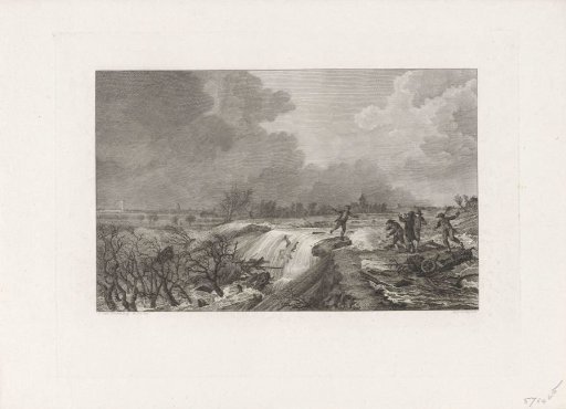 Flood of the Linge at Kedichem, 1809