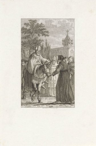 Theodorus on a Donkey Surrounded by Bishops and Monks