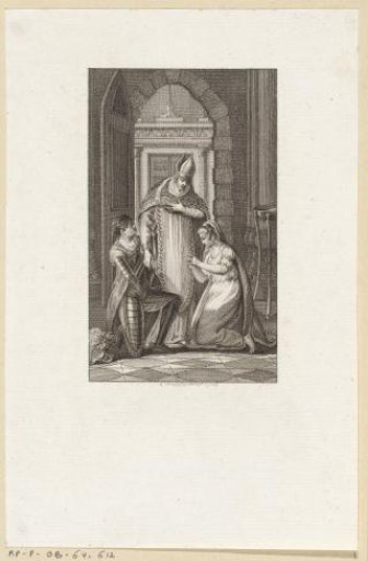 Couple Kneels Before the Bishop of Emmeram
