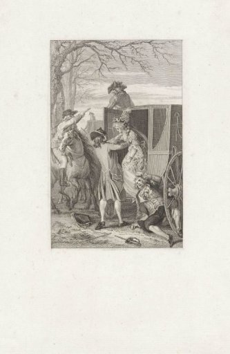 Bustle around a carriage