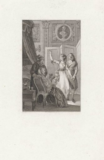 Young couple in conversation with an older man and woman