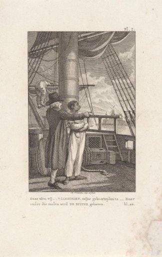 Marines shows an African man Vlissingen from a boat