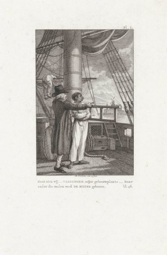 Marines shows an African man Vlissingen from a boat