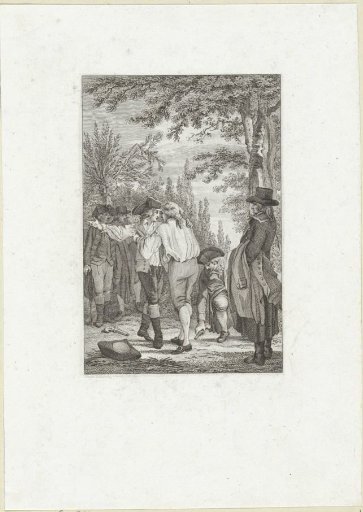 Two men preparing for a pistol duel