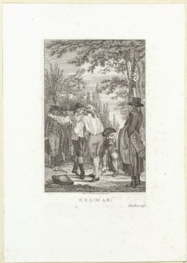 Two men preparing for a pistol duel