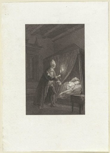 Man looking at a woman with her upper body bare