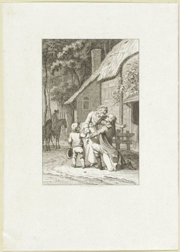 Forest view with a man kneeling before his beloved