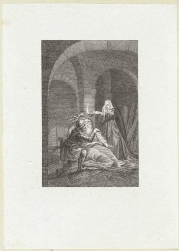 Soldier embraces an old man in a cell