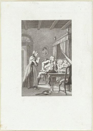Man and woman with a sick mother and child